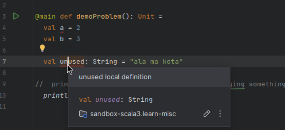 Demo of the problem in code