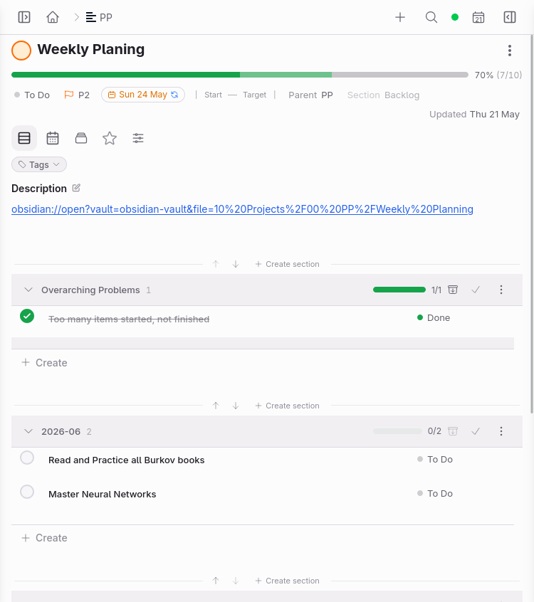 Execution and Notes split
