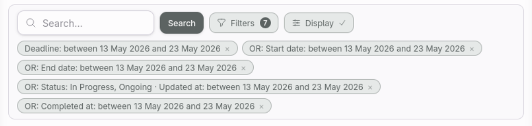 Last week filter in Monadic Dawn